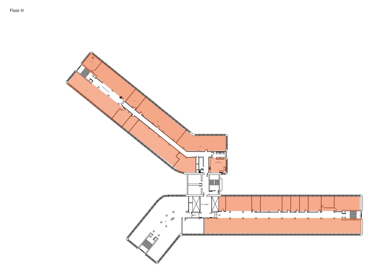 Level H floor plan, Argyle House